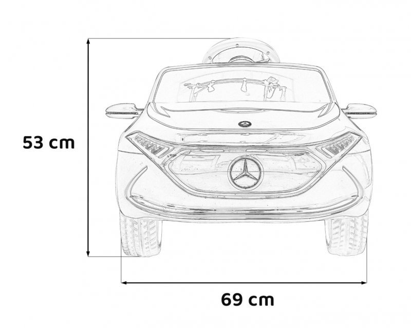 Mercedes Benz AMG EQA dla dzieci Biały + Pilot + 5-punktowe pasy + EVA + Wyświetlacz MP3 + LED