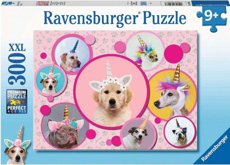Puzzle XXL 300 Pieski jednorożce