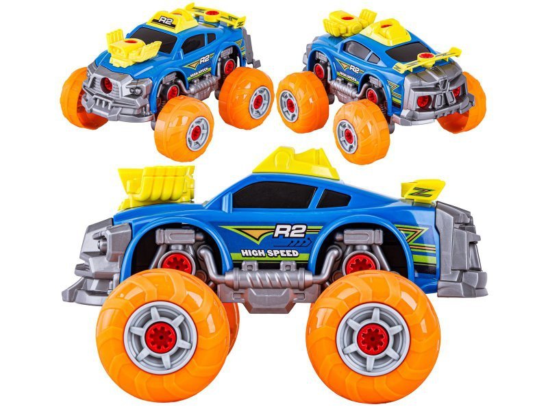 Sportowy, Terenowy Samochód do rozkręcania i skręcania 3w1 TUNING + Wkrętarka, Monster Truck