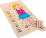 SMALL FOOT Puzzle Drewniane - Anatomia Ciała (dziewczynka)