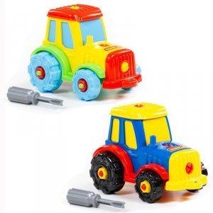 Kolorowy traktor ze śrubokretem Wader