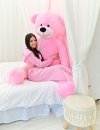 DUŻY MIŚ PLUSZOWY 220cm PLUSZAK MASKOTKA GIGANT - RÓŻOWY