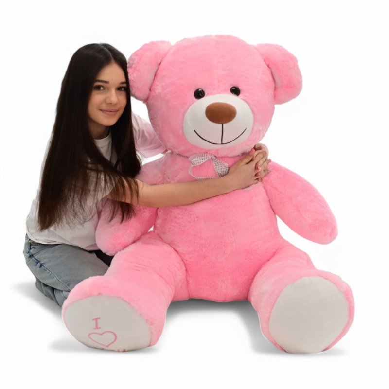 DUŻY MIŚ PLUSZOWY 160cm. WIELKI PLUSZAK GIGANT - RÓŻOWY