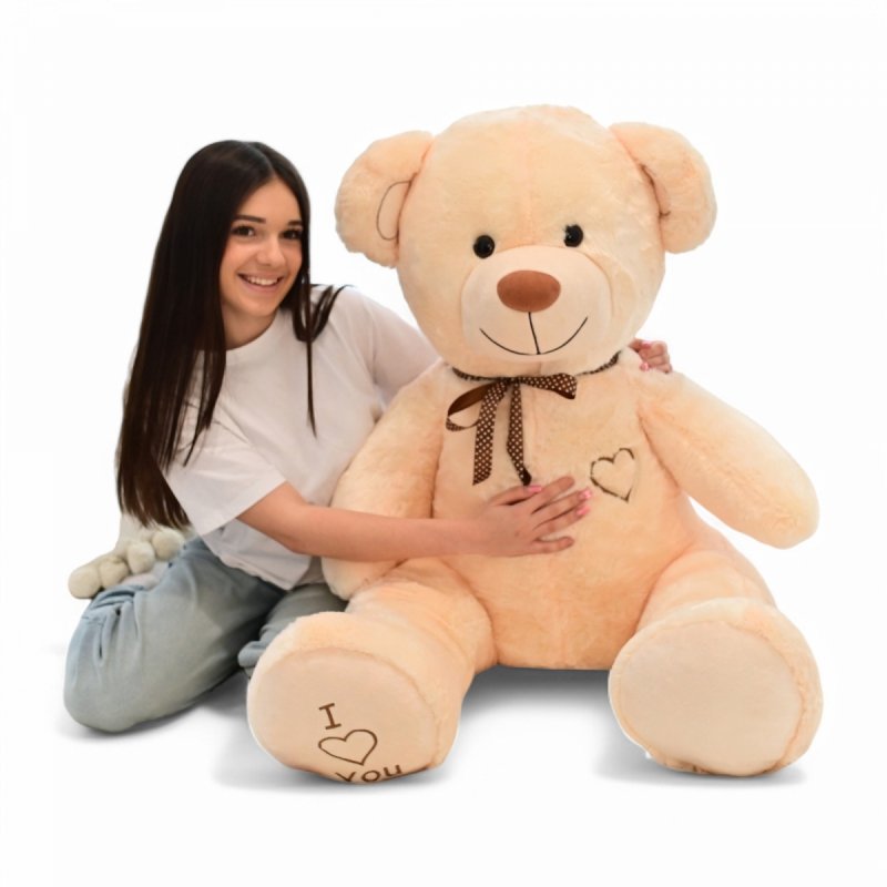DUŻY MIŚ PLUSZOWY 160cm. - Beżowy