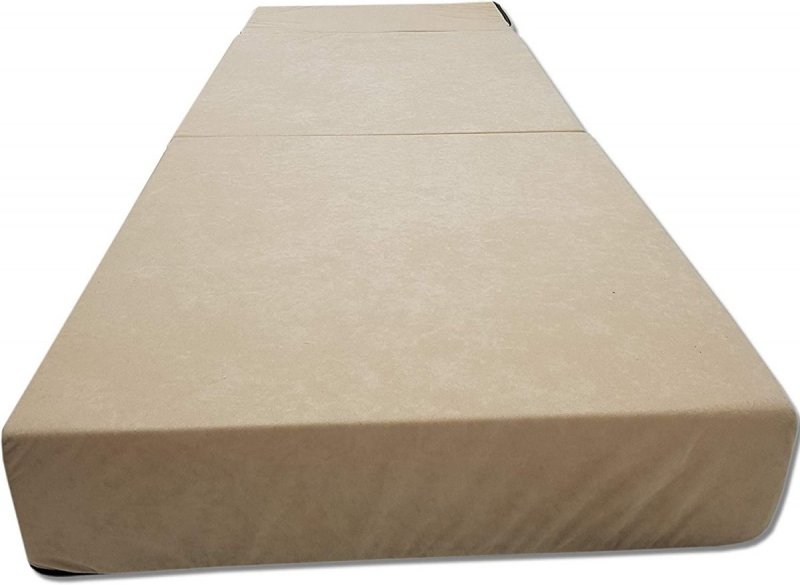MATERAC TURYSTYCZNY SKŁADANY FOTEL 200x70x15cm - 2 w 1 BEŻOWY