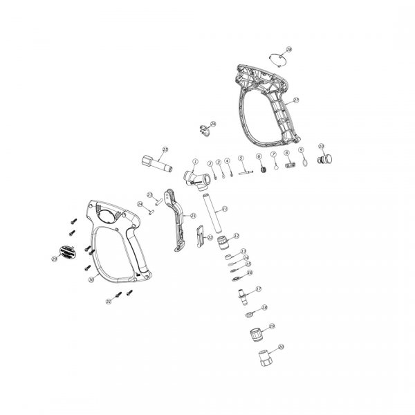 Pistolet ML956 3/8&quot; F - 1/4&quot; F - INOX - obrotowy