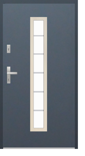 WIKĘD Drzwi Zewnętrzne EXPERT 64 mm grubości Wzór 12 Antracyt