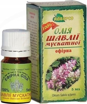 Olejek z Szałwii Muszkatołowej, 100% Naturalny Adverso, 5ml