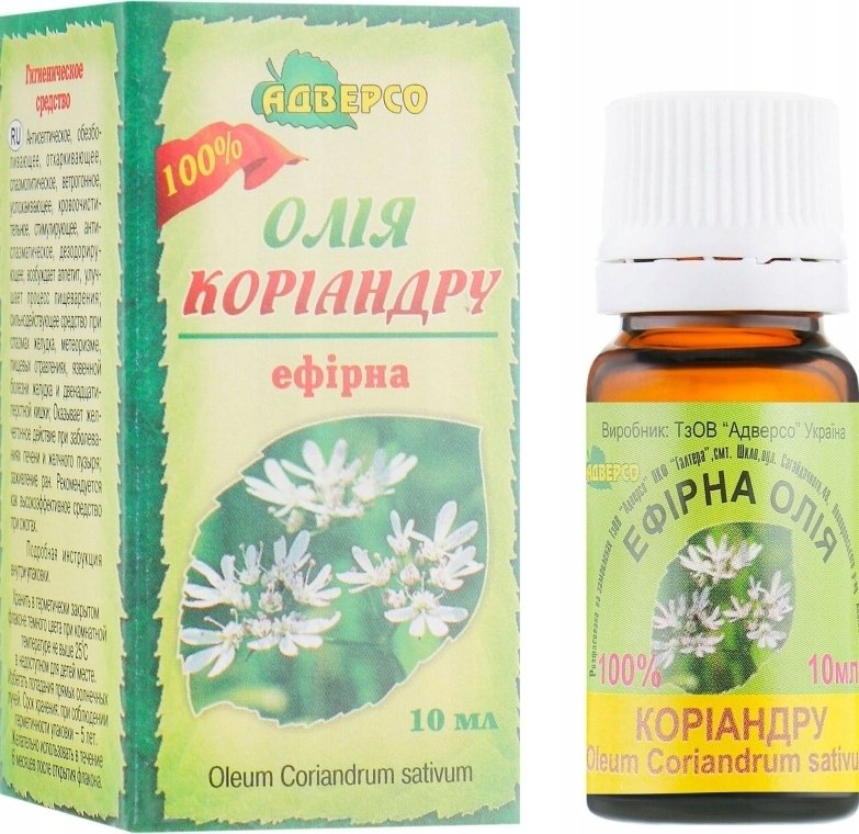 Olejek Kolendrowy, 100% Naturalny Adverso, 10 ml