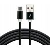 Kabel USB-A -> USB-C 1,5m 3A silikonowy czarny EVERACTIVE (CBS-1.5CB)