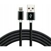 Kabel USB -> Lightning 1,5m 2,4A silikonowy czarny EVERACTIVE (CBS-1.5IB)