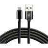 Kabel USB -> Lightning 2m 2,4A pleciony czarny EVERACTIVE (CBB-2IB)