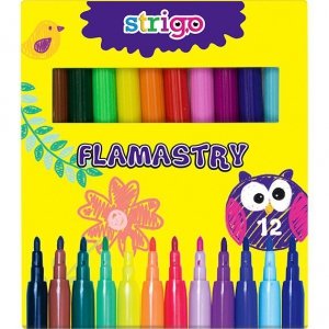 Flamastry STRIGO 12 kolorów SSC007