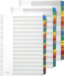 Przekładki alfabetyczne do segregatora A4 kartonowe A-Z MYLAR 100204595 OXFORD