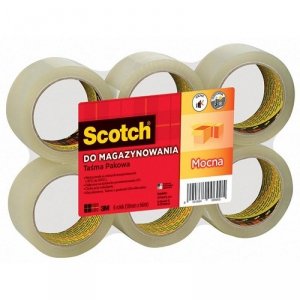 Taśma pakowa 3M 50x66 przezroczysta bardzo mocna SCOTCH HEAVY UU005262835