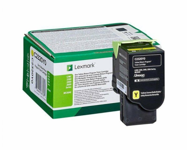 Lexmark Toner C2320Y0 Yellow 1K C2325dw, C2425dw, C2535dw, MC2325adw, MC