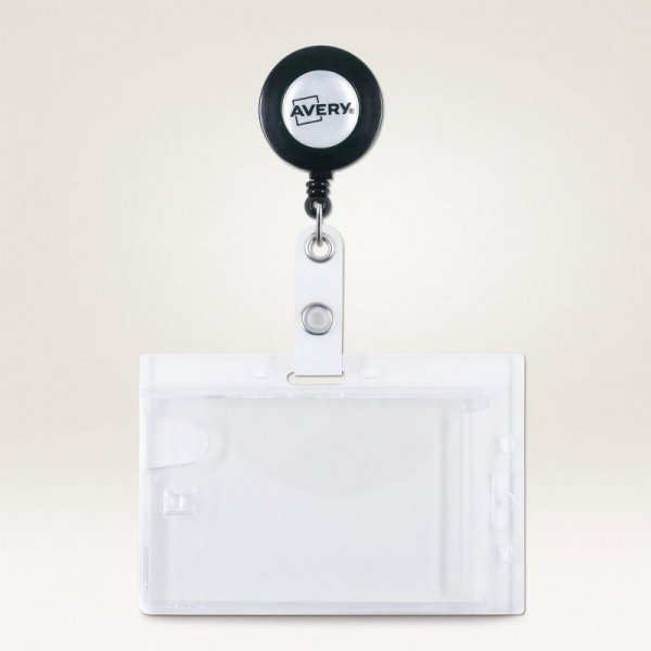 Holder plastikowy na 2 karty 54x90mm ze ściagaczem (10 sztuk) 4827 AVERY