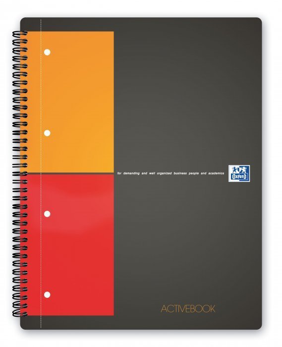 Kołonotatnik A4 80k kratka PP OXFORD Activebook International 100104329