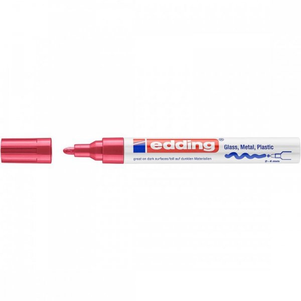 Marker lakierowy 2-4mm 750 czerwony okrągłą końcówka 750/002/CZ EDDING