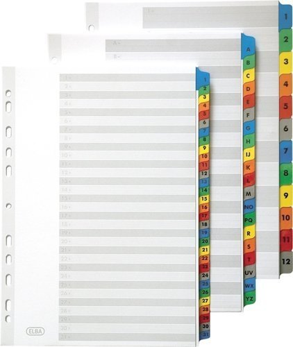 Przekładki alfabetyczne do segregatora A4 kartonowe A-Z MYLAR 100204595 OXFORD