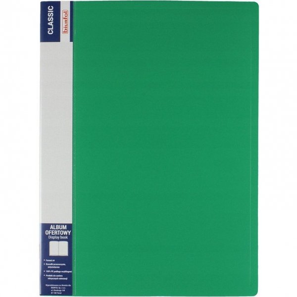 Album ofertowy na dokumenty 10 kieszeni CLASSIC zielony AOF-01-02 BIURFOL