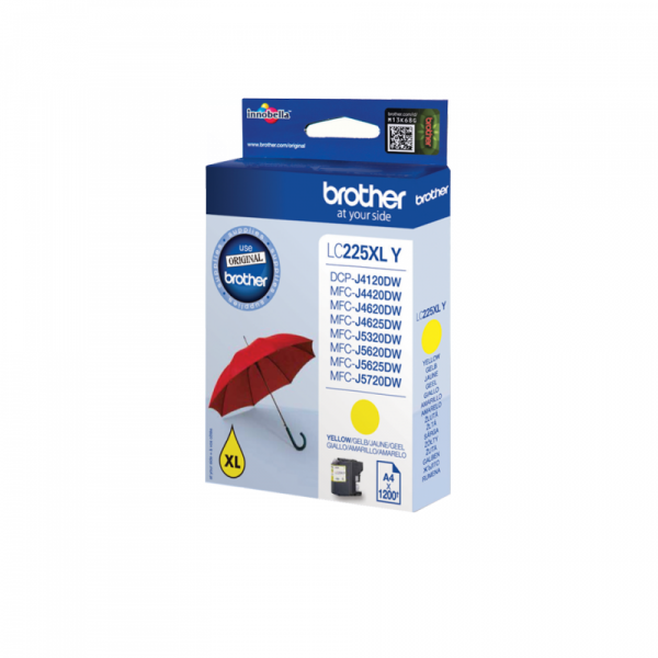Tusz BROTHER (LC225XL-Y) żółty 1200str