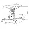 Maclean Uchwyt do projektora MC-582 sufitowy  12cm 20kg
