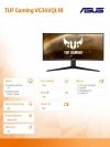 Asus Monitor 34 cale VG34VQL1B UWQHD 21:9 1500R 165Hz 1MS HDMIx2 DPx2 USB3.1x4 Głośnik PBP PIP