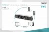 Digitus Listwa zasilająca do szaf 10 RACK 4xSchuko, 2m 1xUnischuko, 16A, aluminiowa