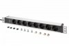 Digitus Listwa zasilająca PDU 19 Rack, 8x gniazdo ze stykami ochronnymi unischuko 16A/230V, 1x wtyczka IEC C20, 16A, przew