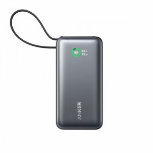 Anker Powerbank 545 NANO 30W 10000mAh z wbudowanym kablem USB-C, czarny