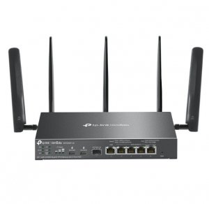 TP-LINK Brama sieciowa gigabitowa Omada 4G+ Cat6 AX3000 VPN with 4-Port PoE+PORT: 1× Gigabit SFP WAN/LAN Port, 1× Gigabit RJ45 W