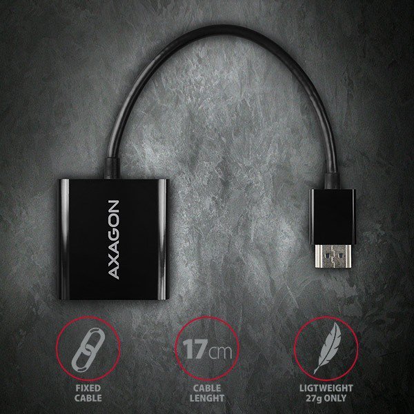 AXAGON RVH-VGN Adapter HDMI -&gt; VGA FULLHD 1920*1200
