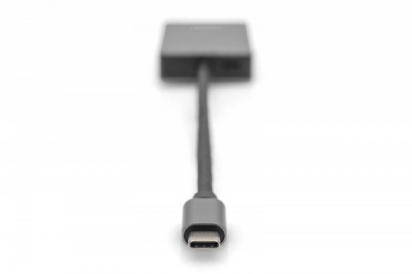 Digitus Czytnik kart USB-C, 2-portowy UHS-II SD4.0 TF4.0 High Speed, aluminiowy, Szary