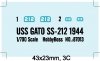 Hobby Boss 87013 1/700 Uss Gato Ss-212 1944