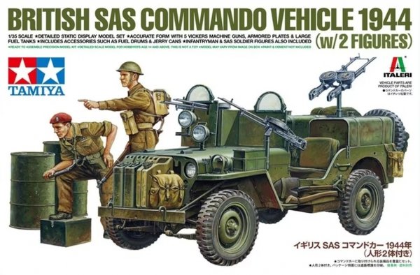 Tamiya 25423 1/35 British SAS Commando Vehicle 1944 (w/2 Figures)