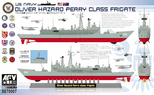 AFV Club SE70007 US Navy Oliver Hazard Perry Class Frigate 1/700