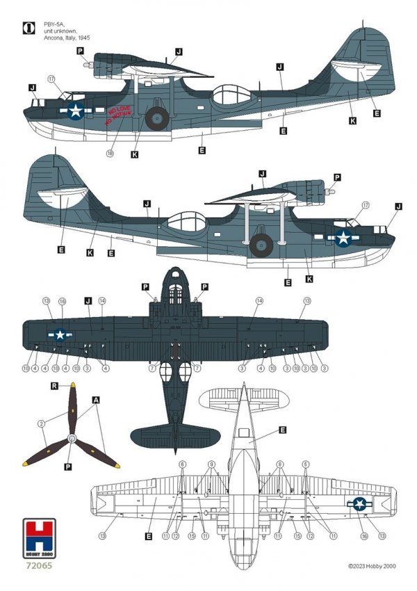 Hobby 2000 72065 Consolidated PBY-5A Catalina ETO 1/72