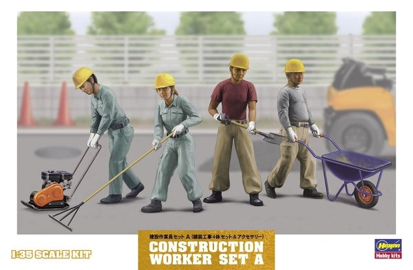 Hasegawa WM03-66003 1/35 Construction Worker Set A