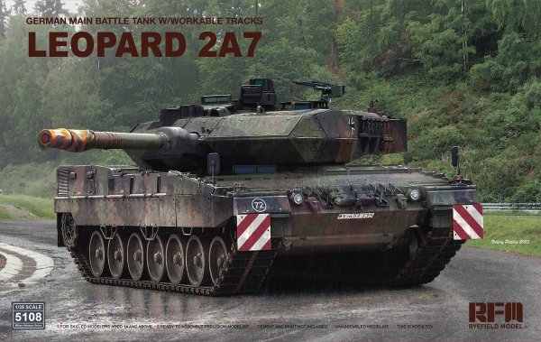 RFM-5108 German Main Battle Tank w/Workable Tracks Leopard 2A7 1/35