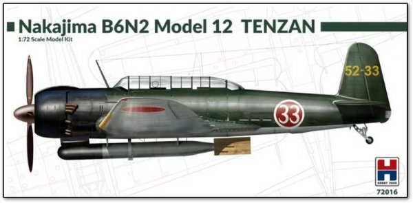 Hobby 2000 72016 Nakajima B6N2 Model 12 Tenzan 1/72 (Fujimi+Cartograf))