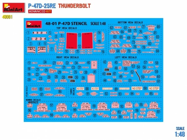 Mini Art 48001 P-47-25RE Thunderbolt Advanced Kit 1/48