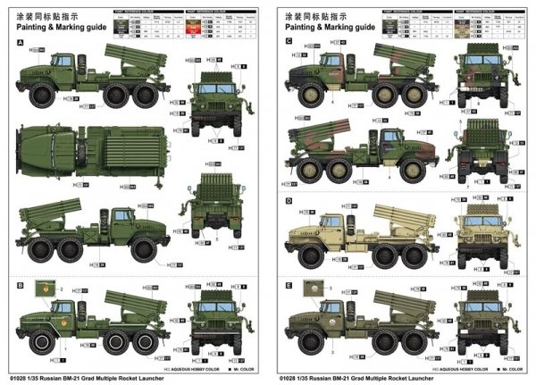 Trumpeter 01028 BM-21 Grad 1/35