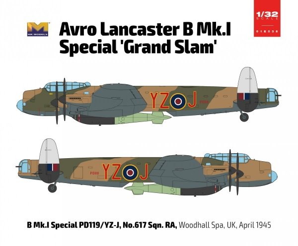 HK Models 01E038 1/32 Lancaster Grand Slam