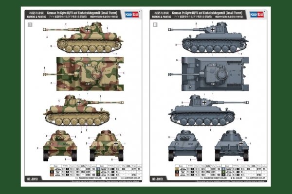 Hobby Boss 80151 Pz.Kpfw. III/IV auf Einheitsfahrgestell (Small Turret) 1/35