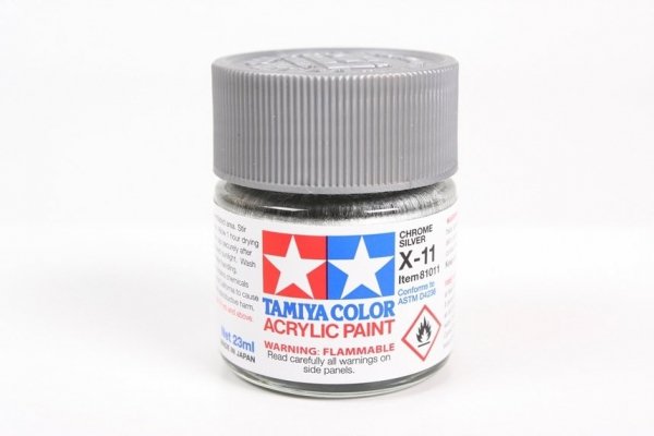 Tamiya 81011 X-11 Chrome Silver 23ml