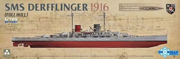 Takom Snowman SP-7034 SMS Derfflinger 1916 ( Full Hull)