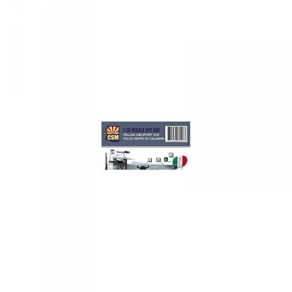 Copper State Models D32-003 Italian Nieuport XVII Fulco Ruffo Di Calabria
