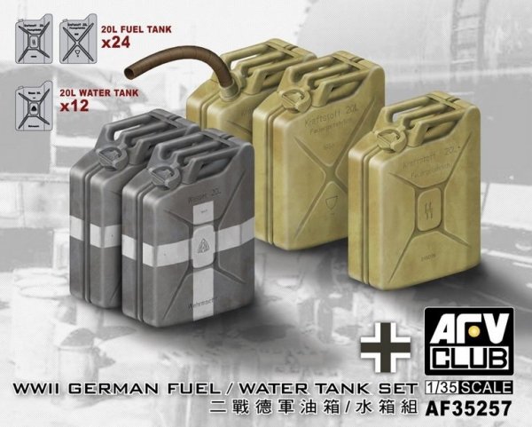 AFV Club AF35257 German WWII 20L Jerrycans Set 1/35