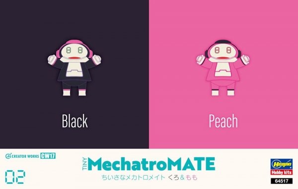 Hasegawa CW17-64517 Creator Works Tiny MechatroMate 02 Sky Black & Peach